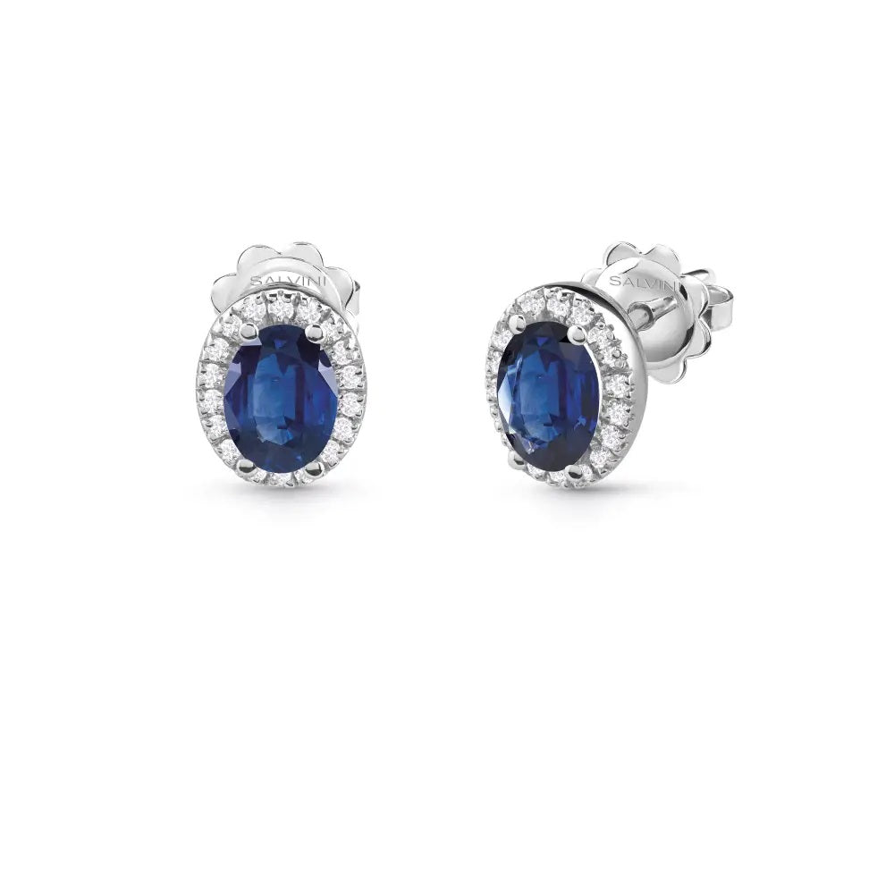 Salvini Dora Earrings in White Gold, Diamonds and Sapphires
