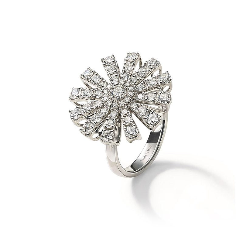 Damiani Anello Margherita Oro Bianco e Diamanti