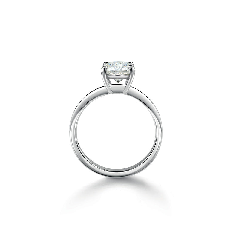 Damiani Anello di Fidanzamento Luce in Oro Bianco e Diamante ct 0.50 F VS1 GIA
