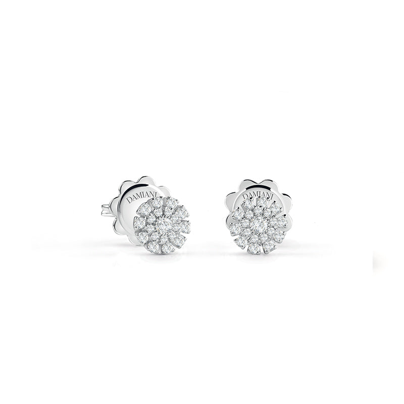 Damiani Margherita Earrings in White Gold and Diamonds
