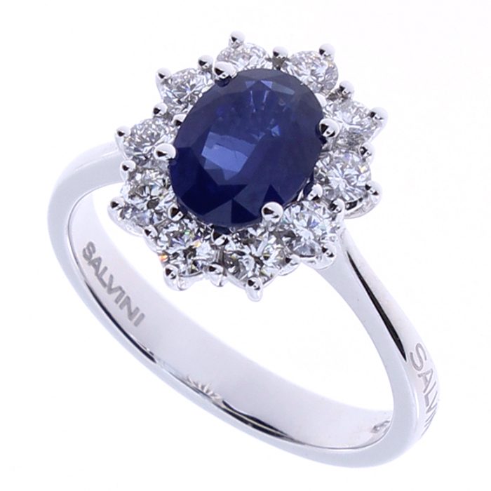 Salvini Diamond and Sapphire Ring 1.24
