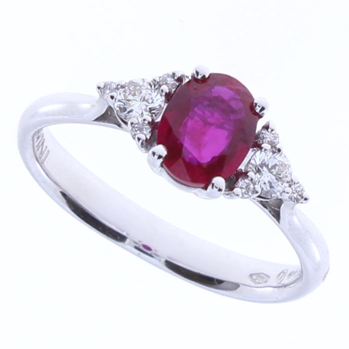 Salvini Diamond and Ruby Ring 1.04 ct