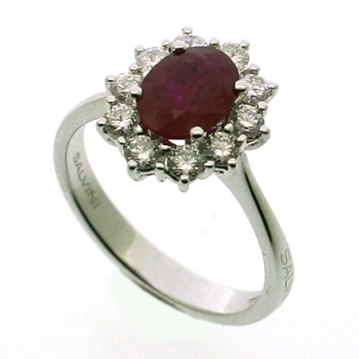 Salvini Diamond and Ruby Ring 1.27
