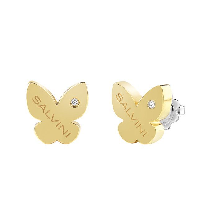 Salvini I Segni Butterfly earrings in yellow gold