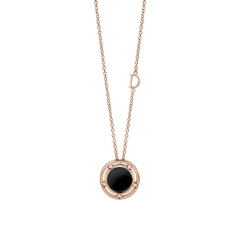 Damiani Collana D.Side in Oro Rosa Onice e Diamante