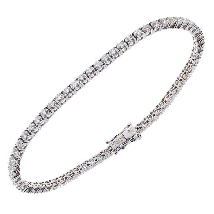 Damiani Bracciale Tennis VEROAMORE in Oro Bianco Diamanti ct 4,95