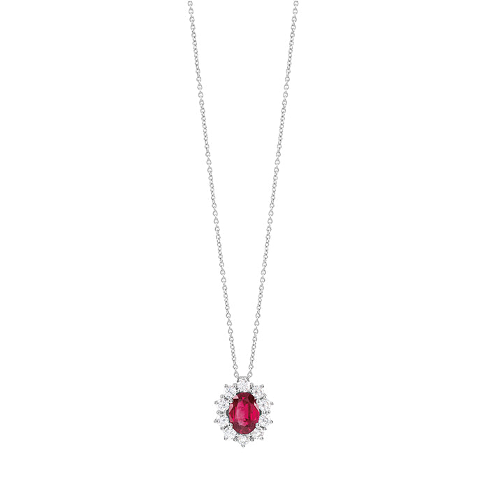 Salvini Diamond and Ruby Necklace 0.88