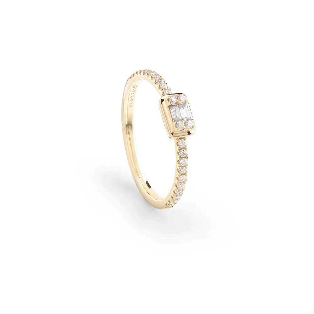 Salvini Magic Ring in Yellow Gold and Diamonds 0.17 ct