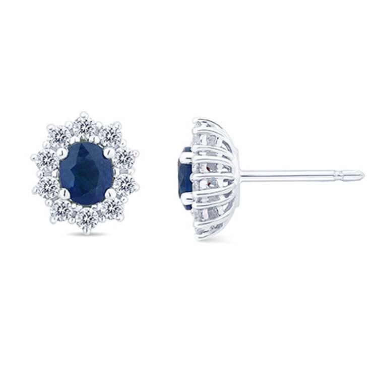 Salvini White Gold Earrings with Diamonds and Sapphires