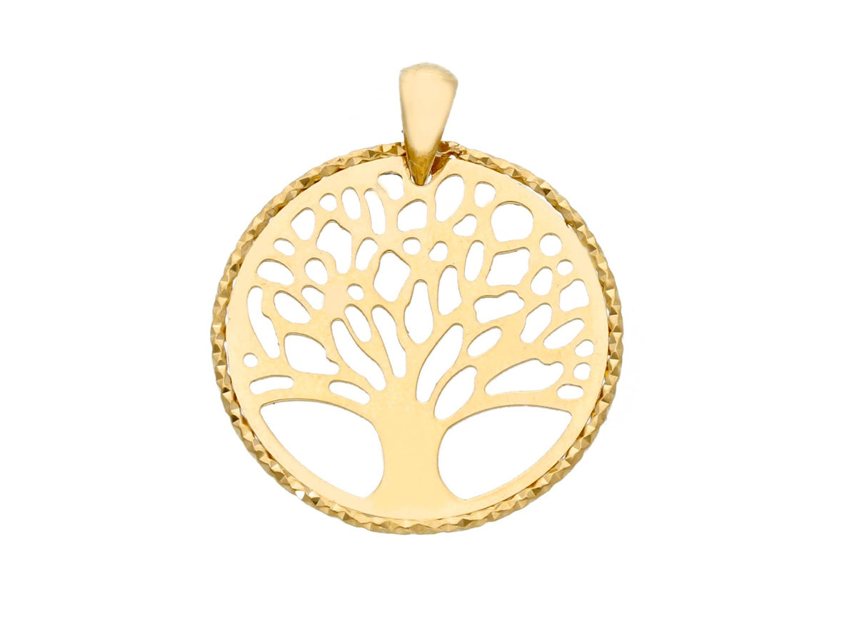 Tree Pendant in 18kt Yellow Gold