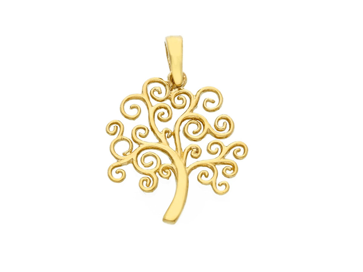 Tree Pendant in 18kt Yellow Gold