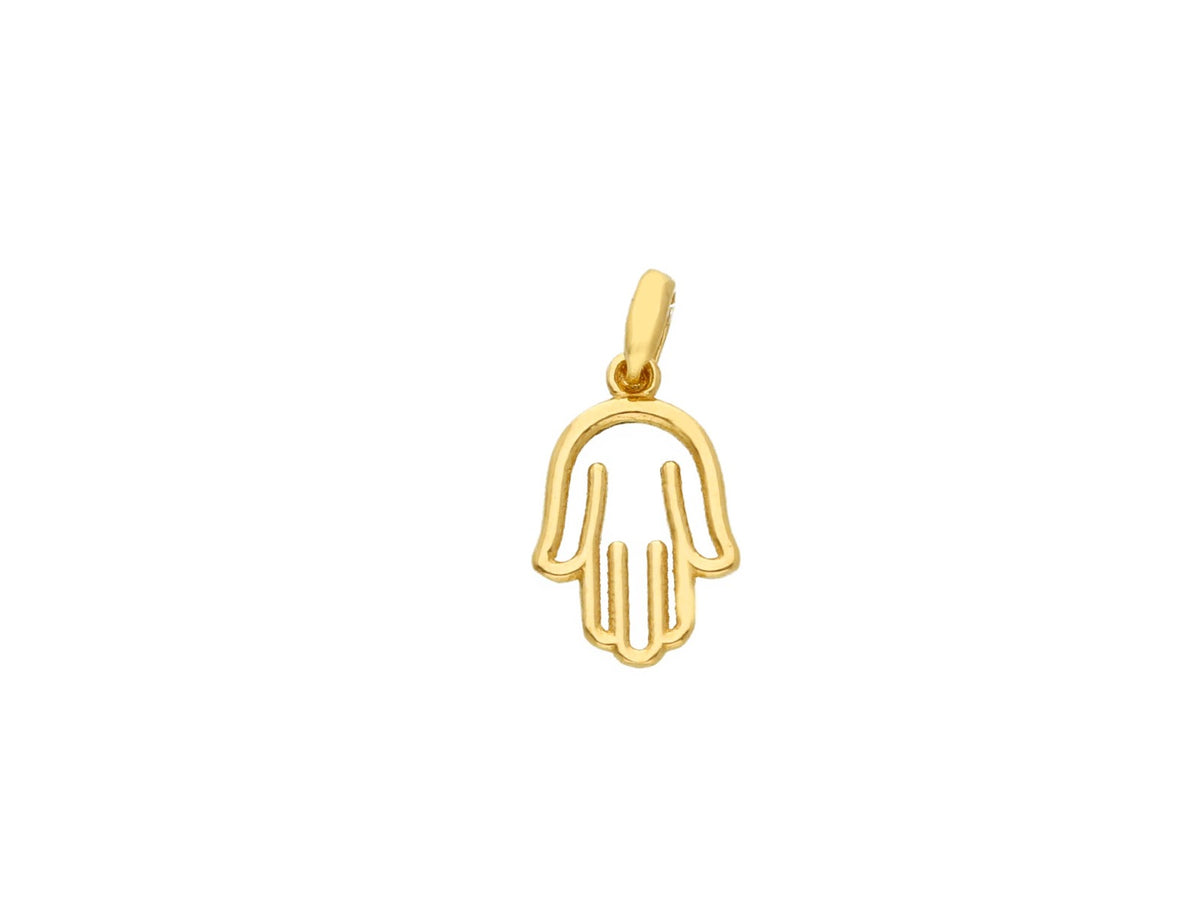 Hand of Fatima Pendant in 18kt Yellow Gold
