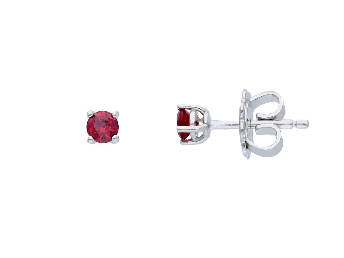Light point earrings with 0.30 ct rubies