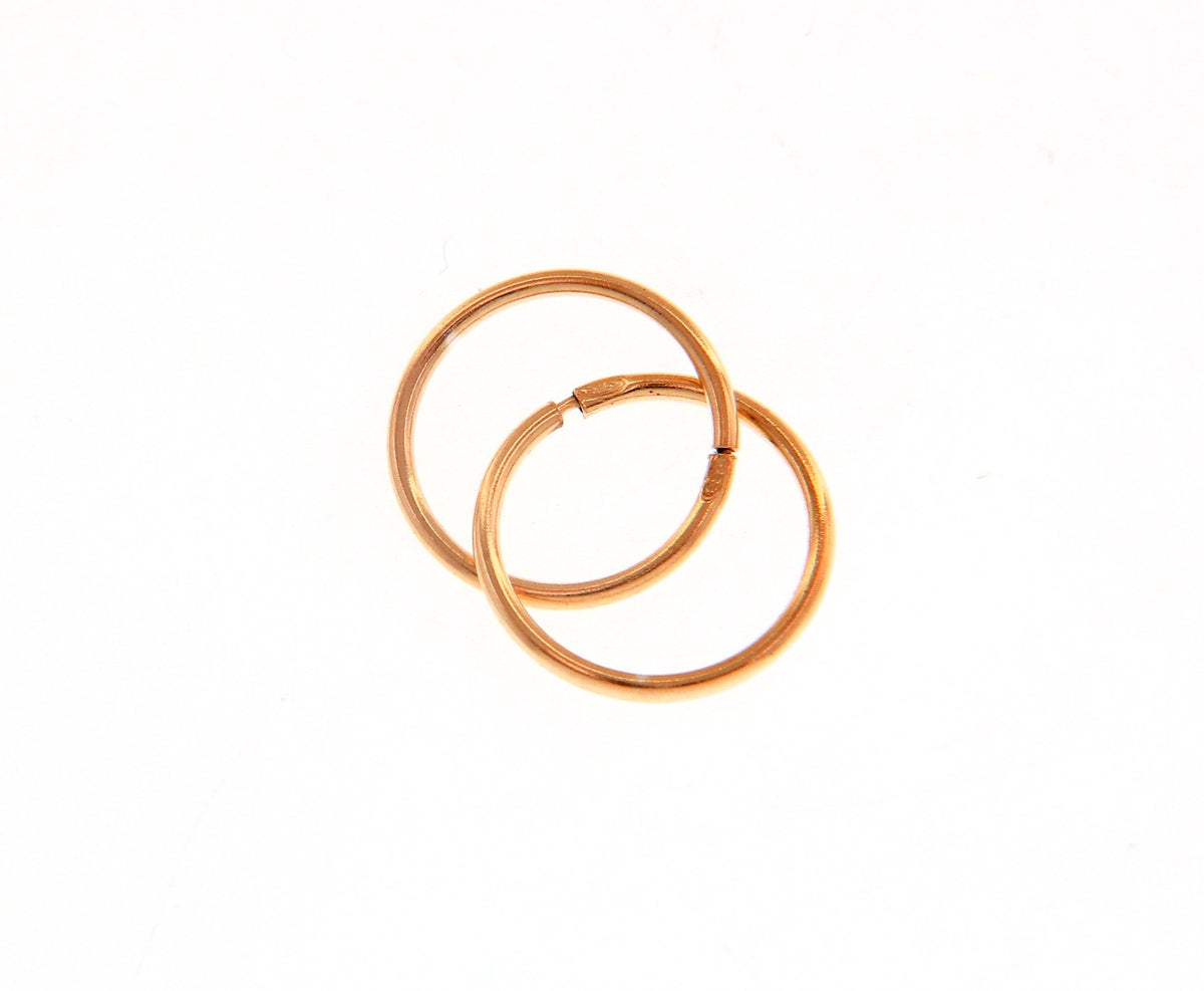 Maiocchi Silver Hoop Earrings 10 mm Pink