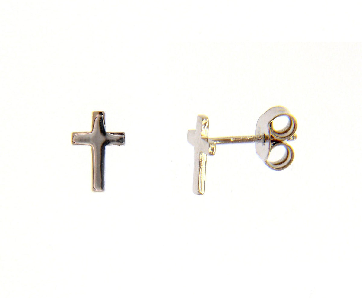 Maiocchi Silver Earrings with Silver Crosses