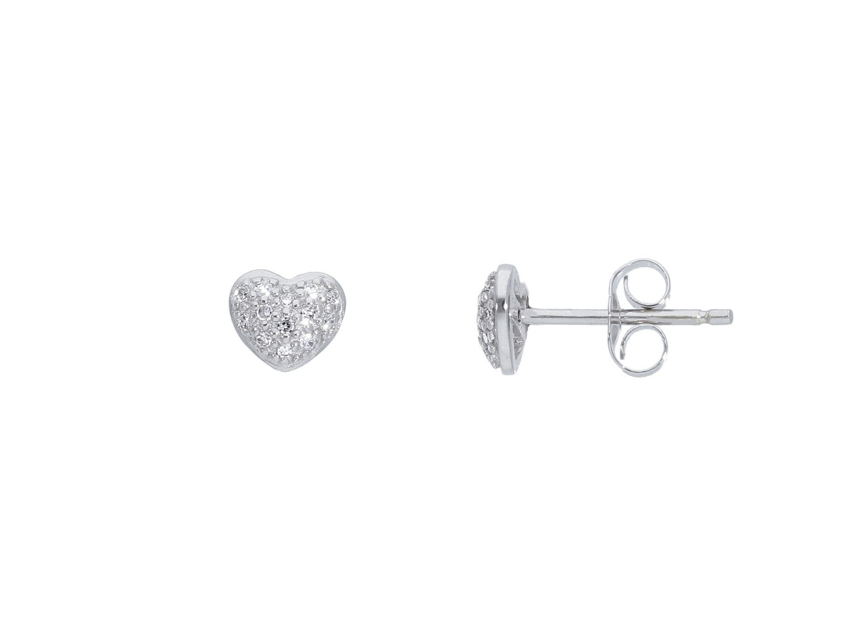 Orecchini Cuore con diamanti ct 0,08 G