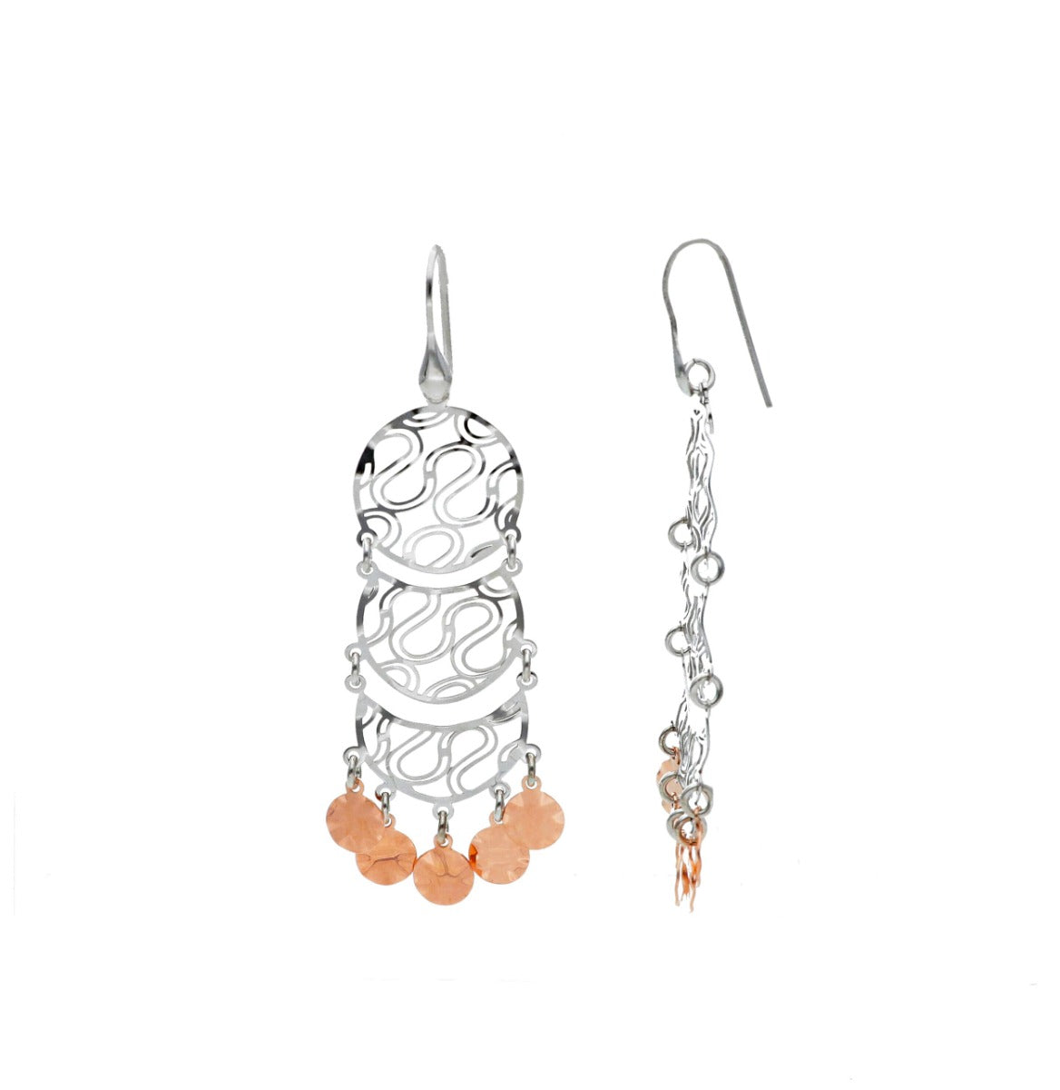 Maiocchi Silver Three Hoop Silver Earrings