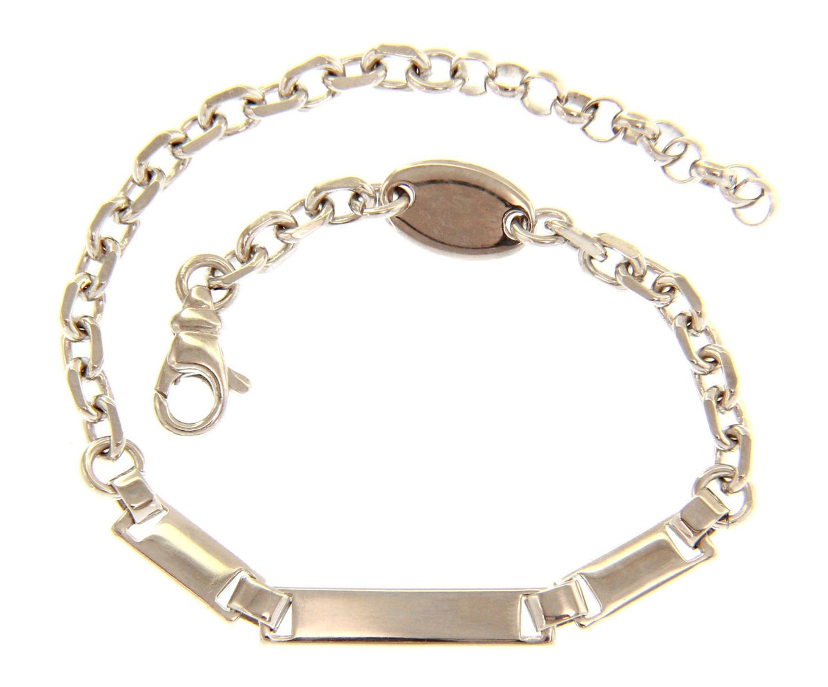 Maiocchi Silver Silver Bracelet with 3 Plates