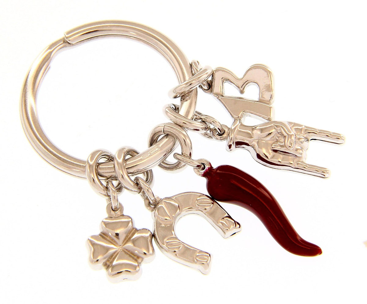 Maiocchi Silver Fortuna Keyring Silver