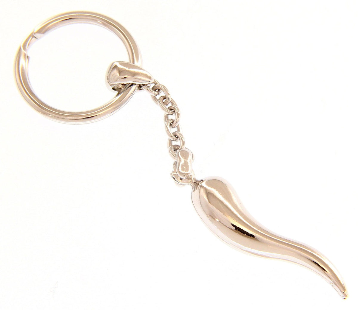 Maiocchi Silver Croissant Keyring Silver