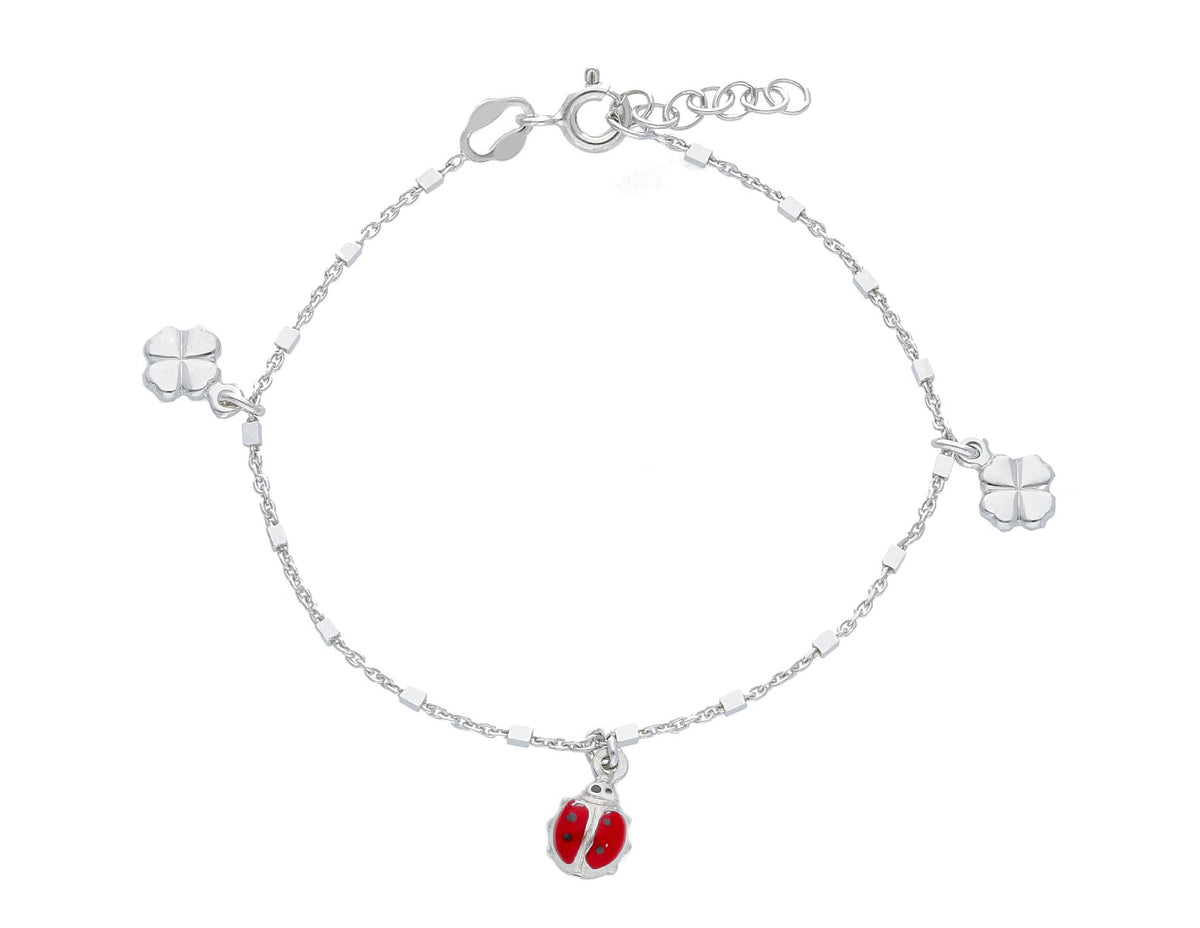 Maiocchi Silver Fortuna Girl Bracelet Silver and enamel