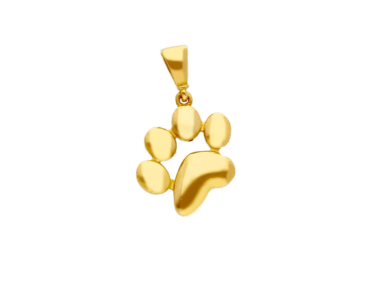 Paw Pendant in 18kt Yellow Gold