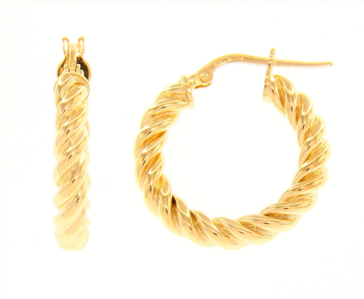 Maiocchi Silver Hoop Earrings 15 mm Gold Silver