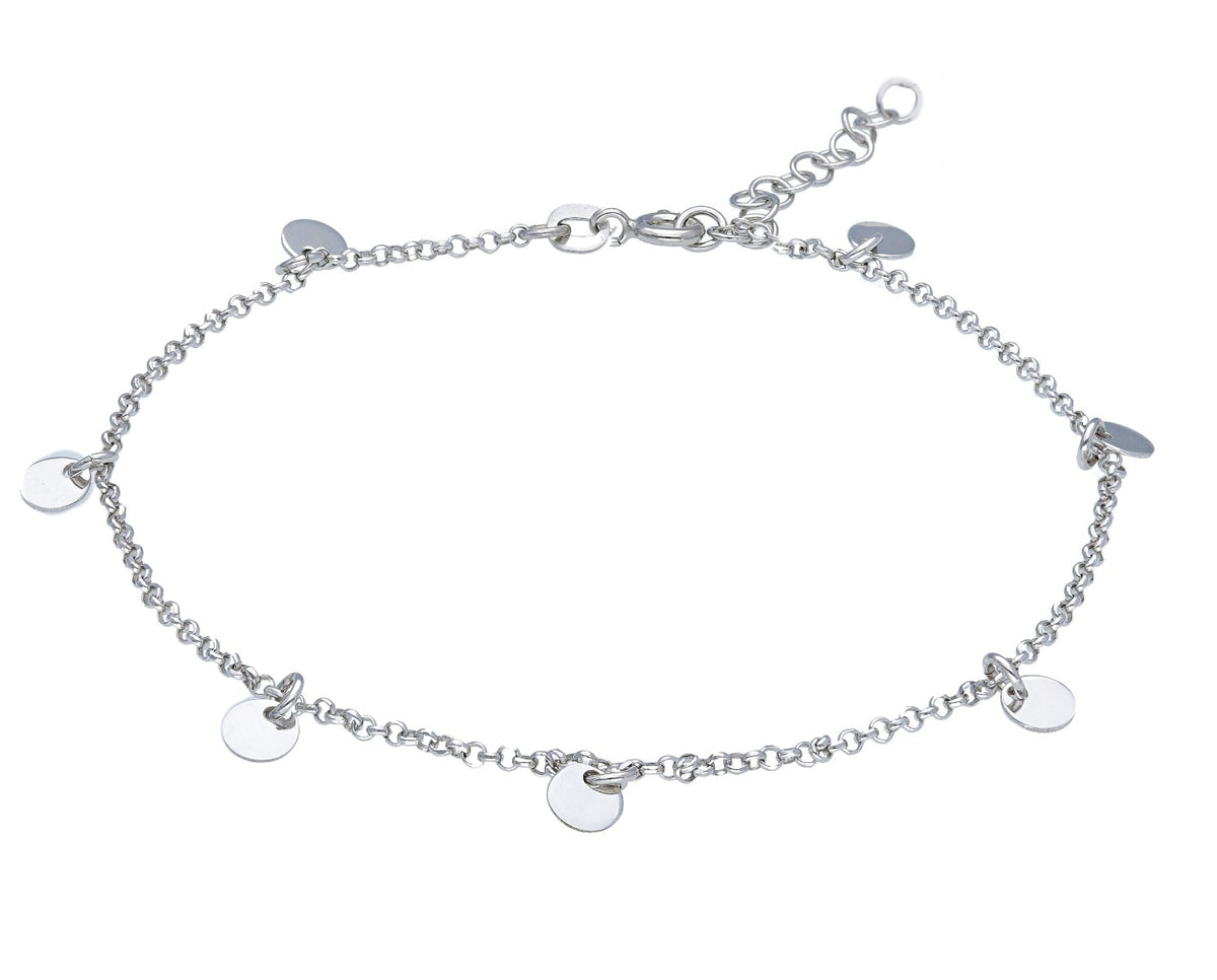 Maiocchi Silver Round Anklet Silver