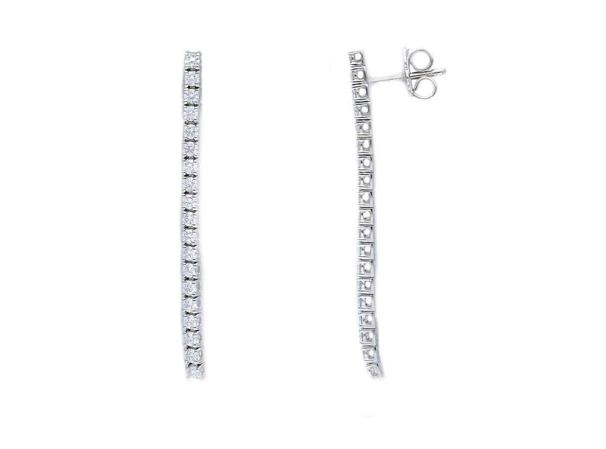Tennis earrings with 1.00 ct diamonds