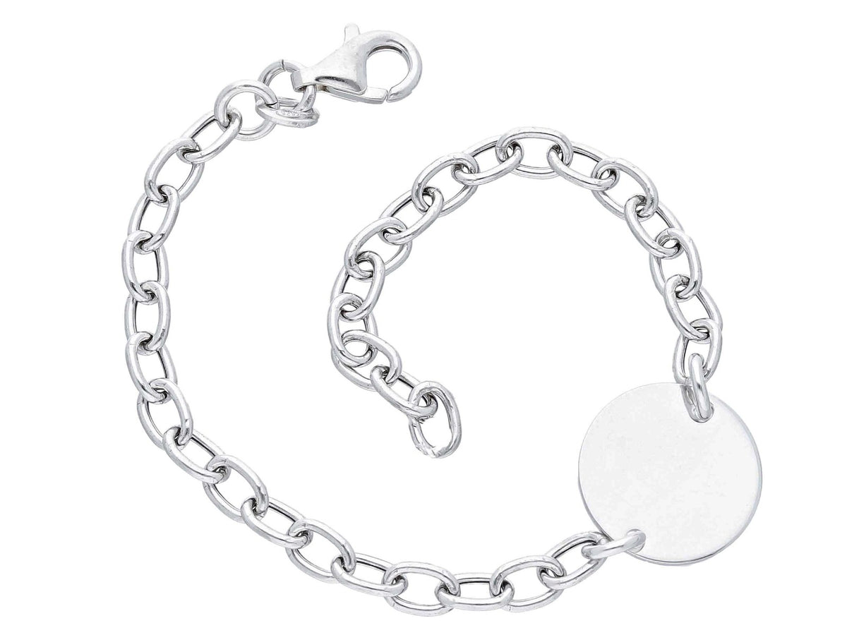 Maiocchi Silver Bracelet with Silver Round