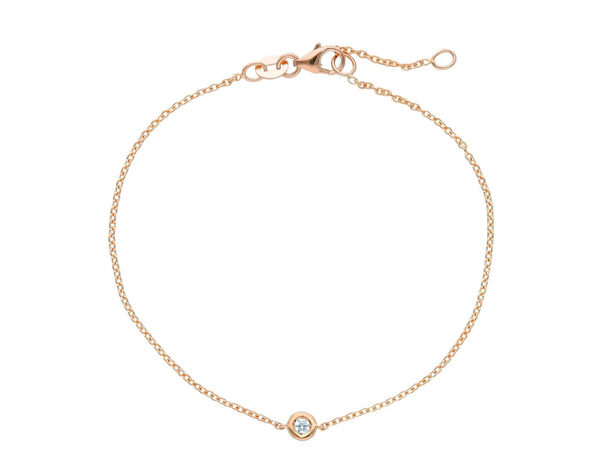 Maiocchi Milano Bracciale Oro Rosa con Diamante ct 0.04