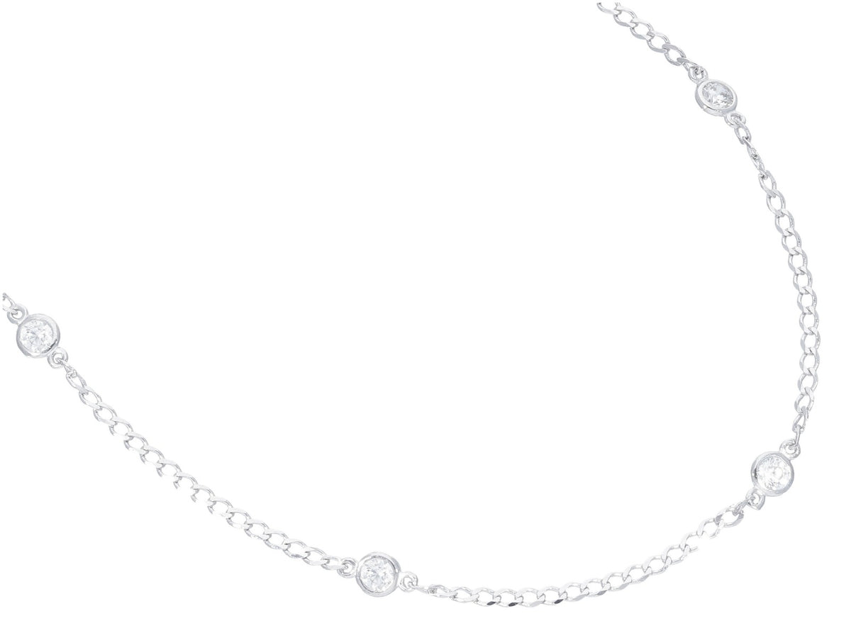 Choker in 18kt White Gold and Zircons