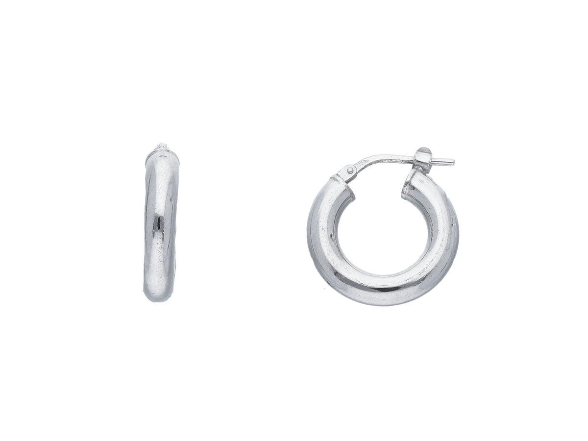 Maiocchi Silver Hoop Earrings 1 cm Silver