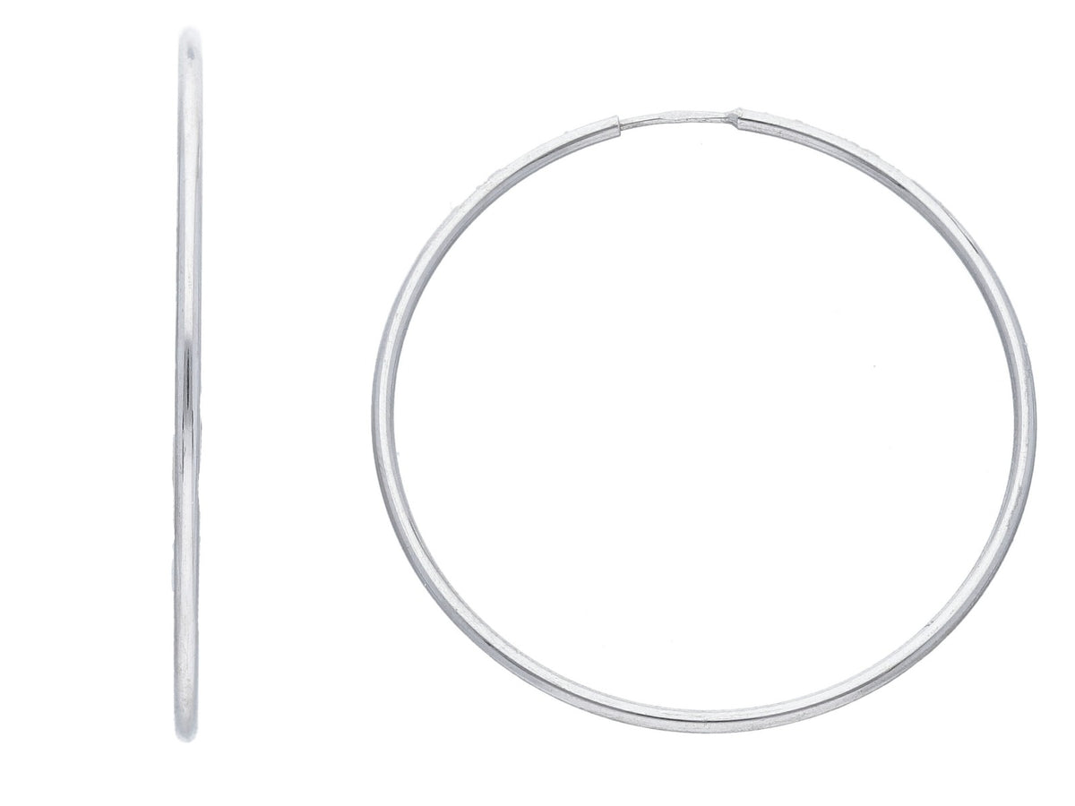 Maiocchi Silver Hoop Earrings 4 cm Silver