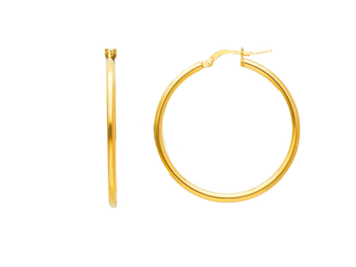 Maiocchi Silver Hoop Earrings 30 mm Gold Silver
