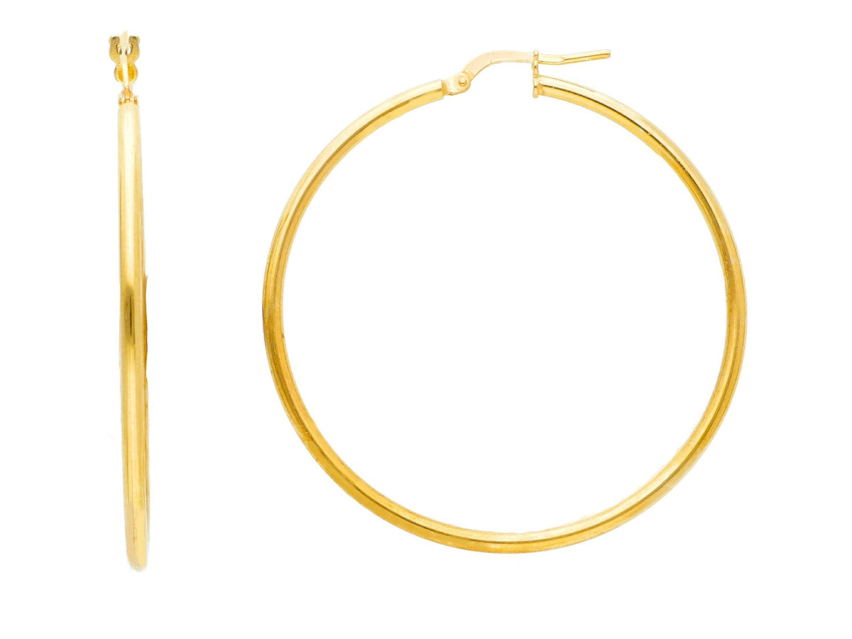 Maiocchi Silver Hoop Earrings 40 mm Gold Silver