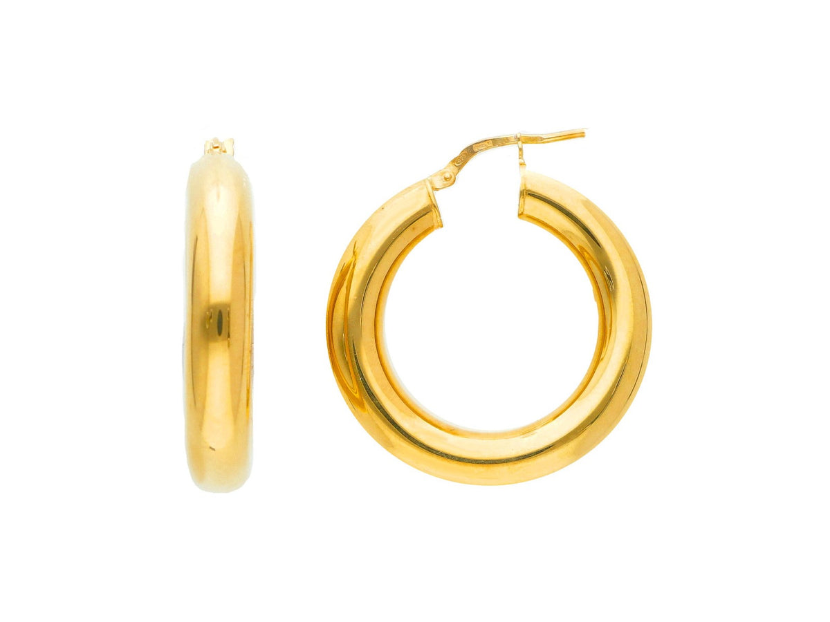 Maiocchi Silver Hoop Earrings 2 cm Gold Silver