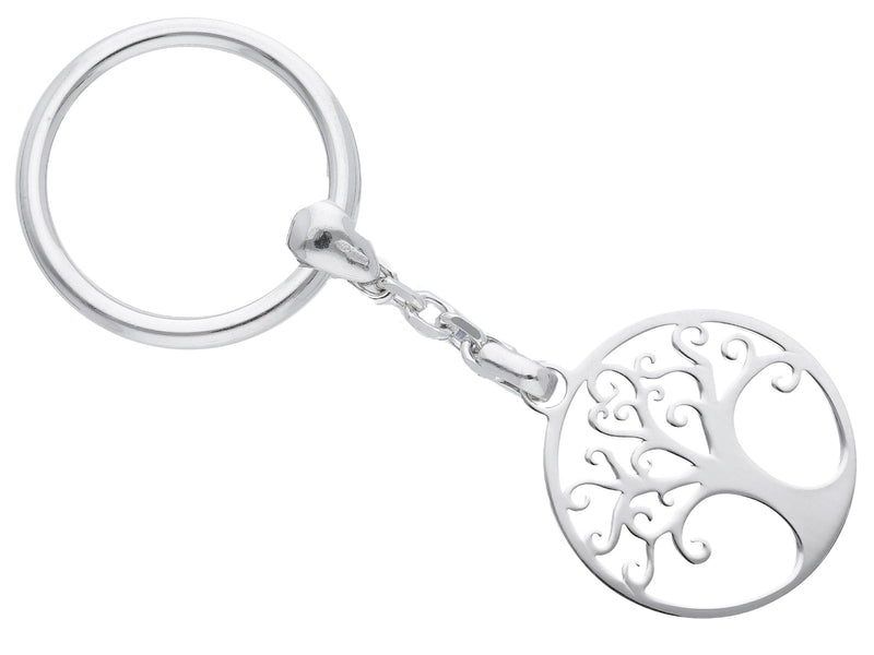 Maiocchi Silver Tree of Life Keyring Silver