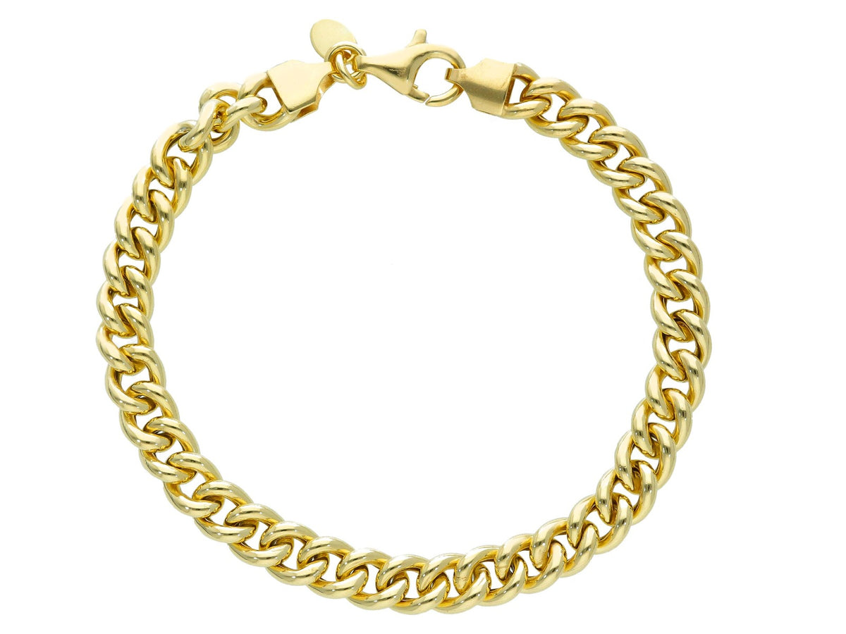 Maiocchi Silver Groumette Bracelet Gold Plated Silver