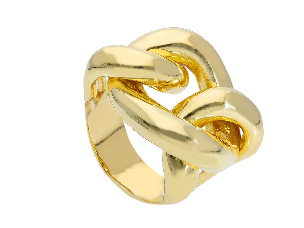 Maiocchi Silver Groumette Ring in Gold Plated Silver