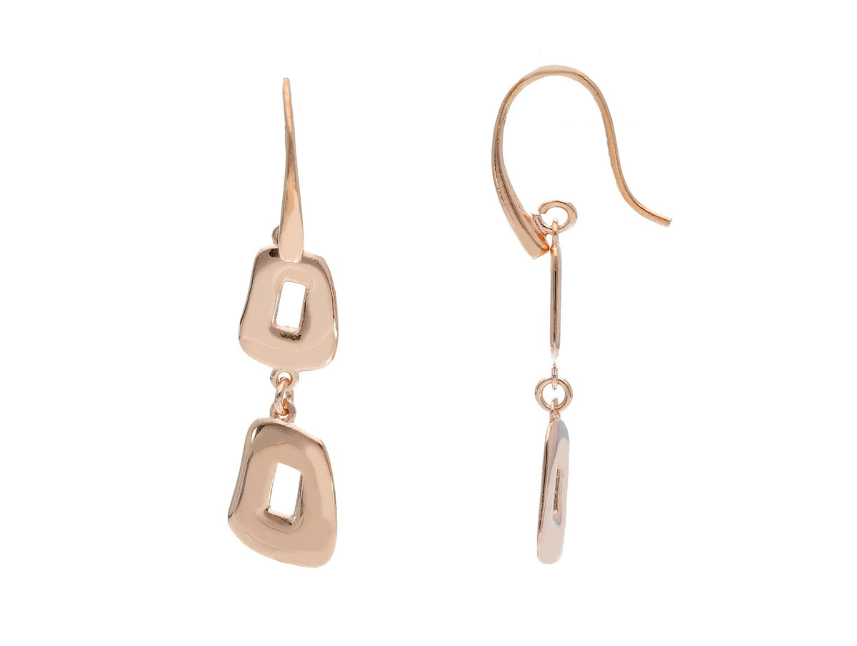 Maiocchi Silver Shape Earrings in Pink Silver