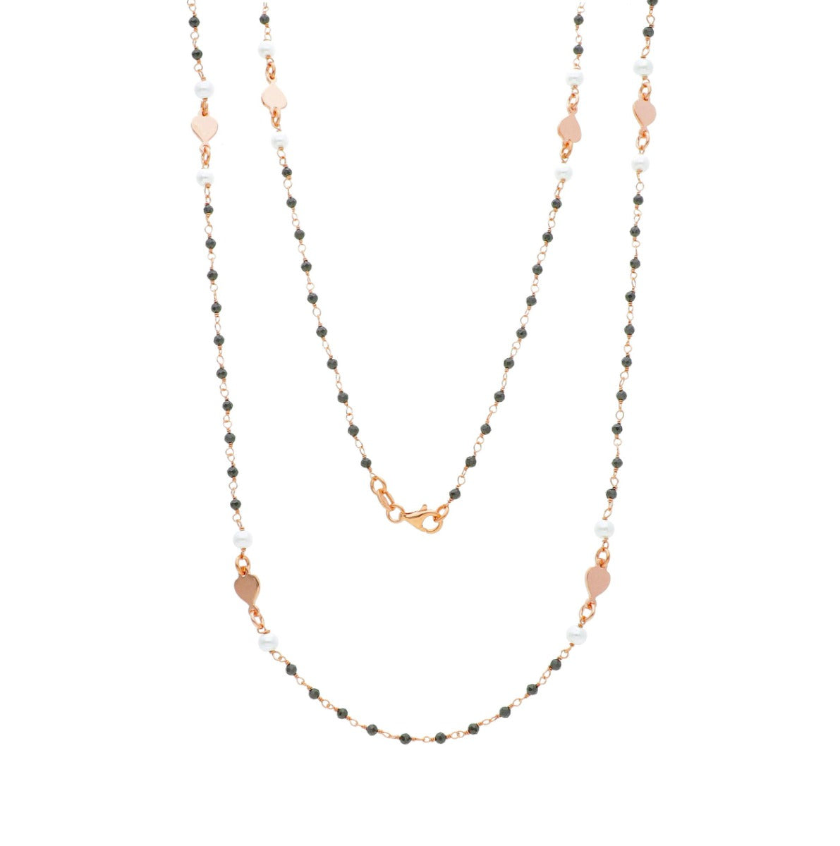 Maiocchi Silver Collana Lunga con Cristalli