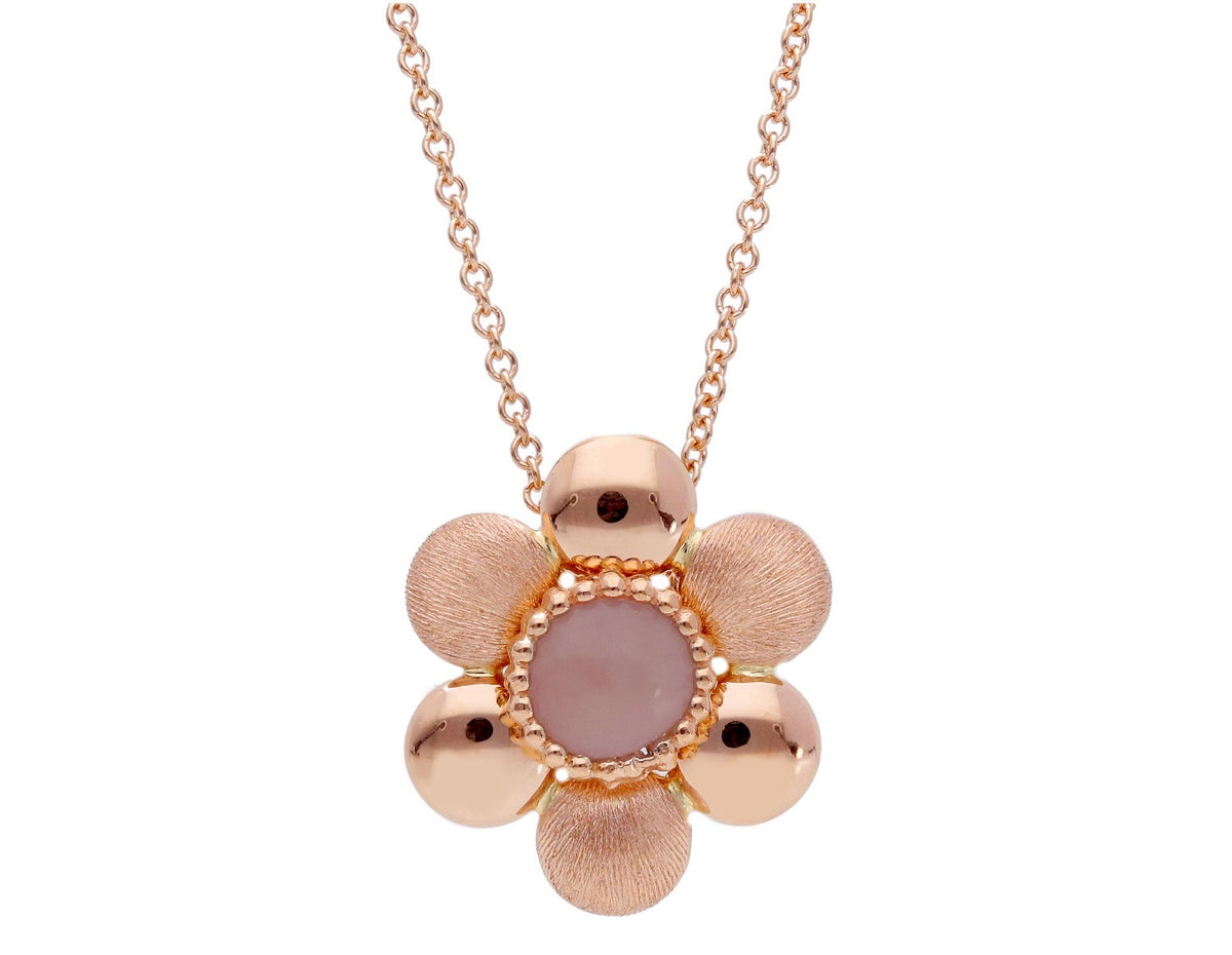 Flower Choker in 18kt Rose Gold and Jade