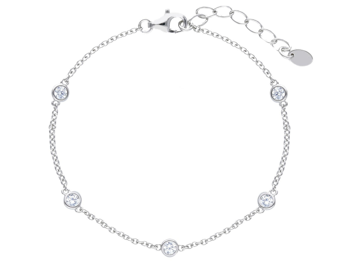 Maiocchi Silver Bracelet Silver and 5 Zircons