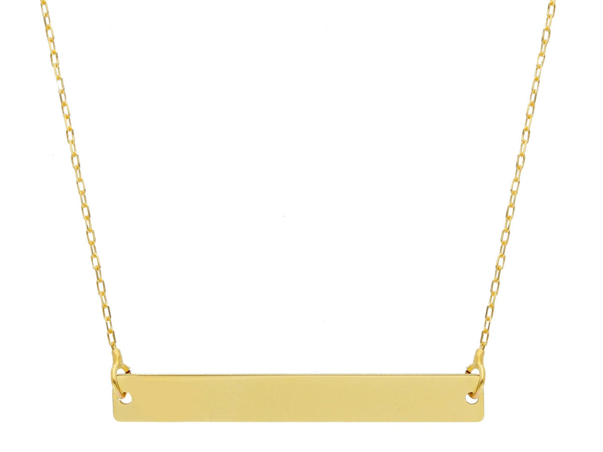 18kt Yellow Gold Bar Necklace
