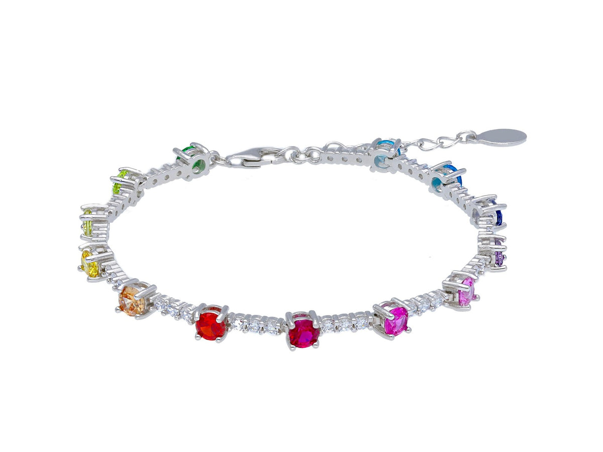 Maiocchi Silver Silver Bracelet with Crystals