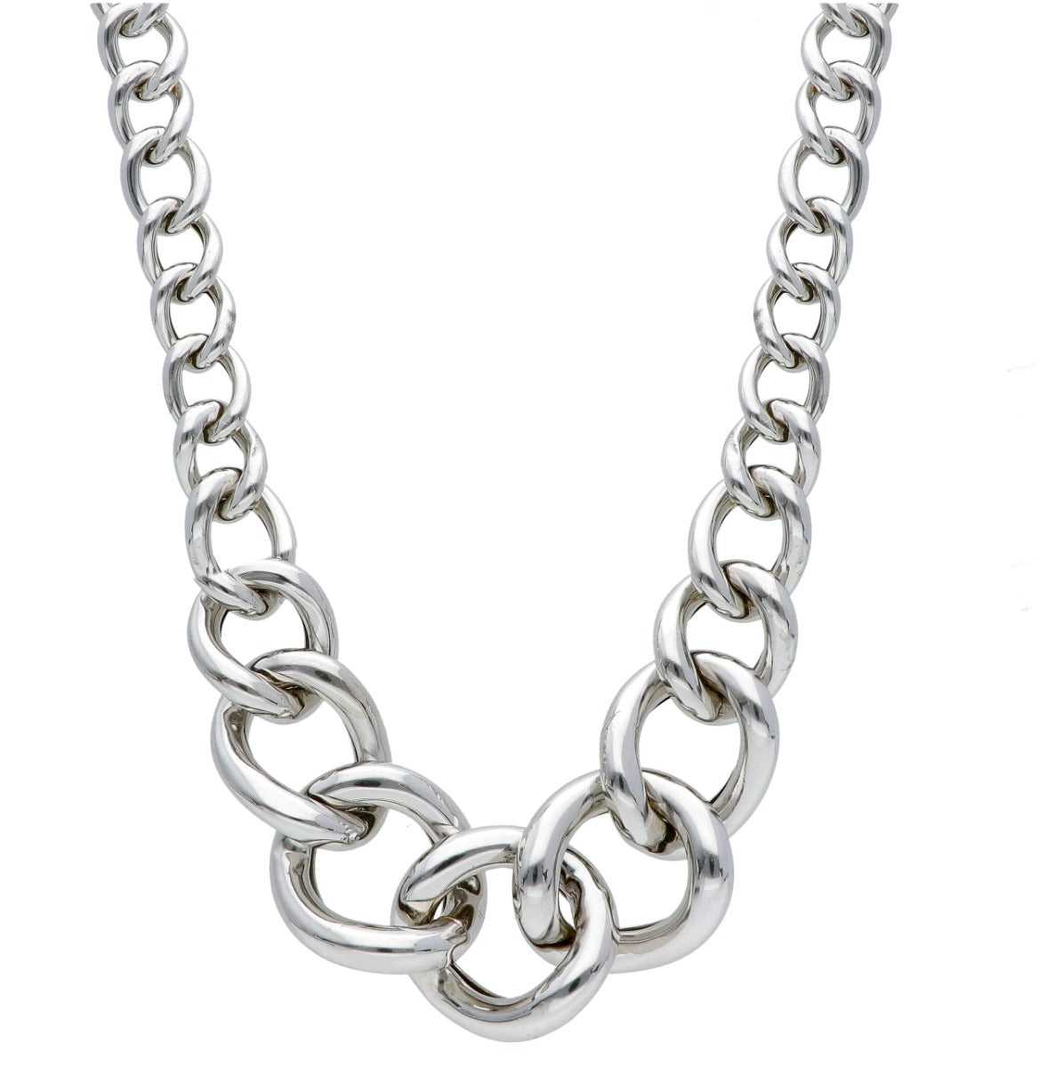 Maiocchi Silver Scalar Groumette Silver Necklace