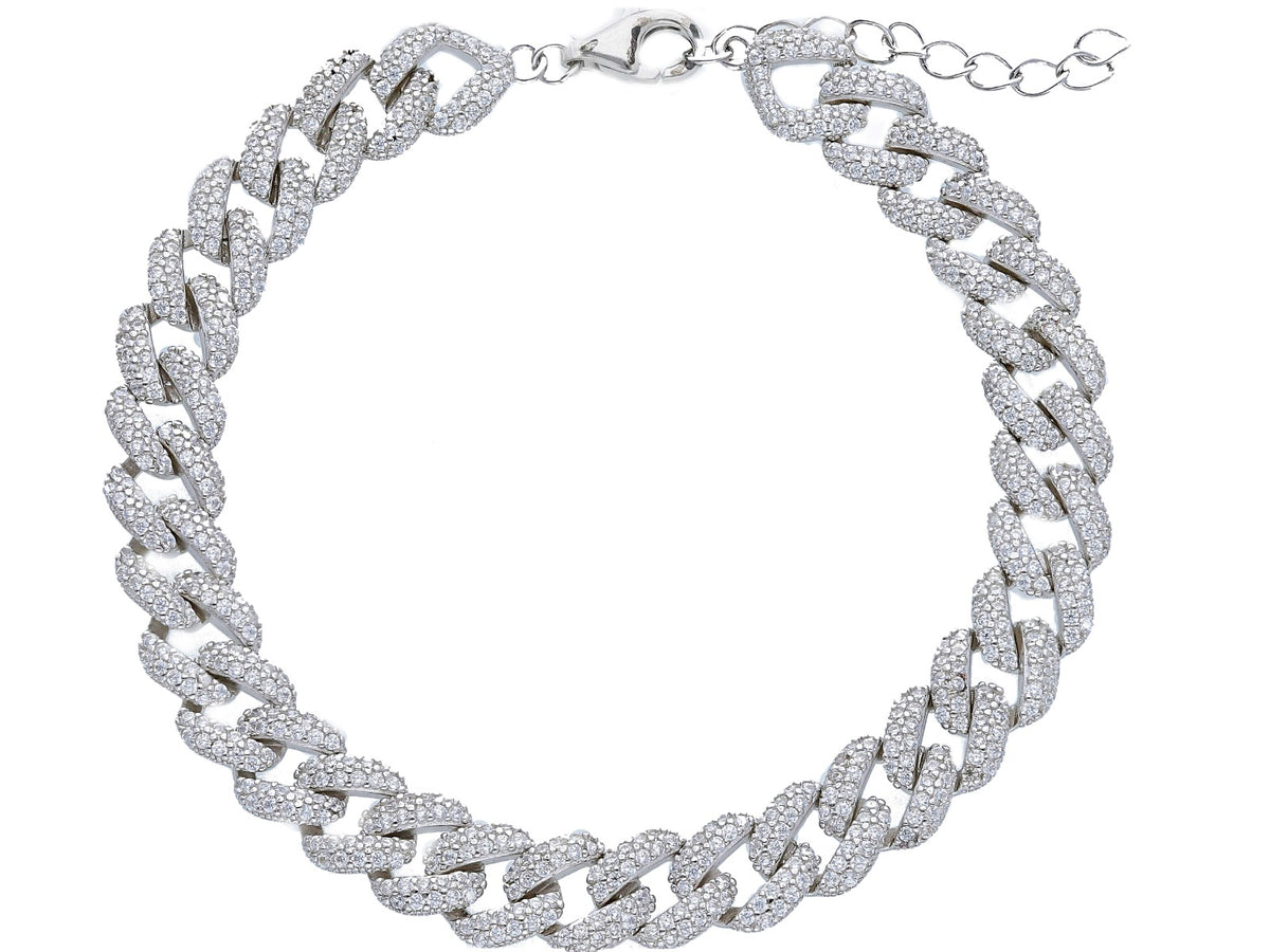 Maiocchi Silver Bracciale Argento Groumette e Zirconi 2
