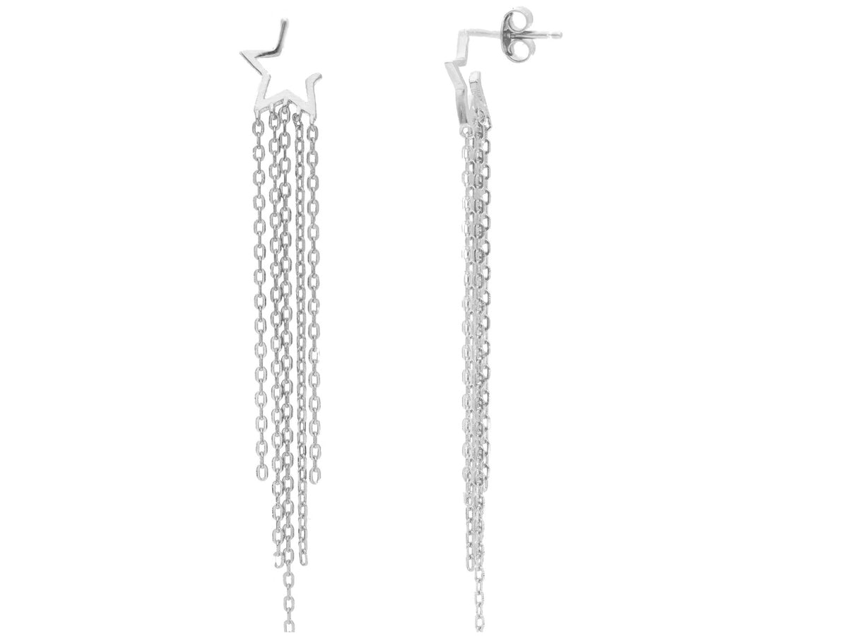 Maiocchi Silver Star Earrings Silver