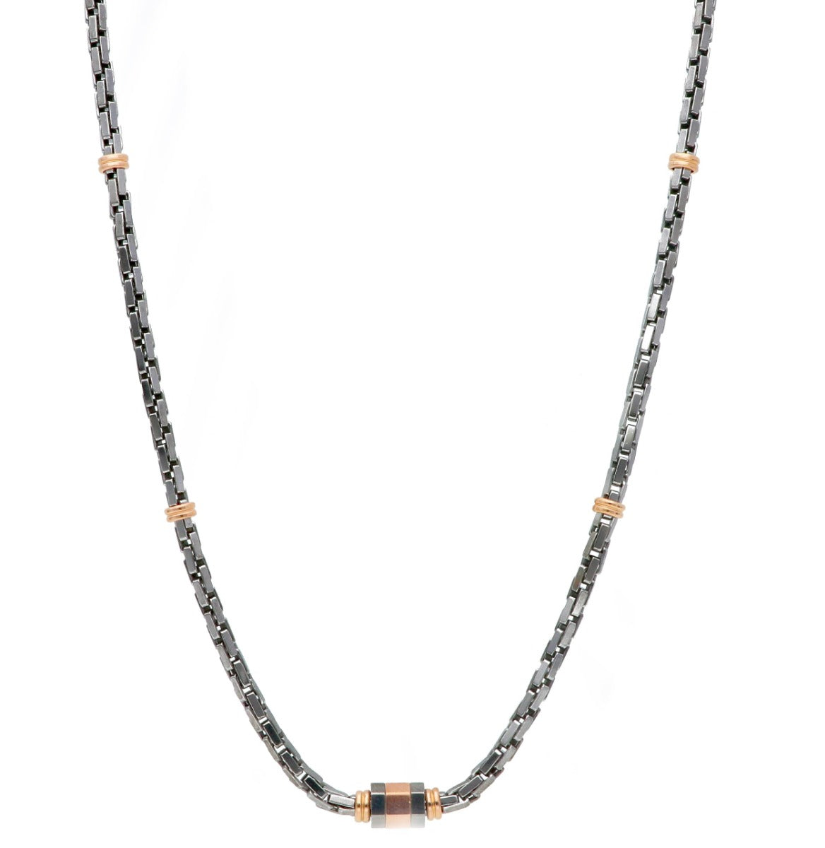 Maiocchi Silver Burnished Silver Chain 55 cm